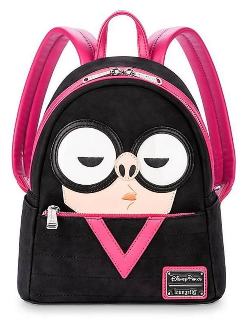 Loungefly Black & Hot Pink Vampire Character Kids Backpack Disney Parks